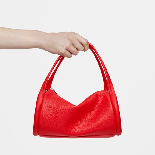 Bolso Duffle Peque O De Piel Roja Tous Miranda Tous