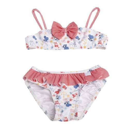 Bikini Volante Swim Face Blanco Tous