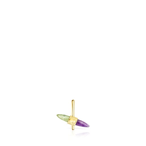 Earcuff Lure aus Gold mit Edelsteinen