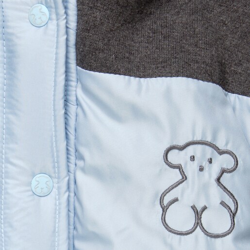 Chaqueta con capucha New Tec Celeste