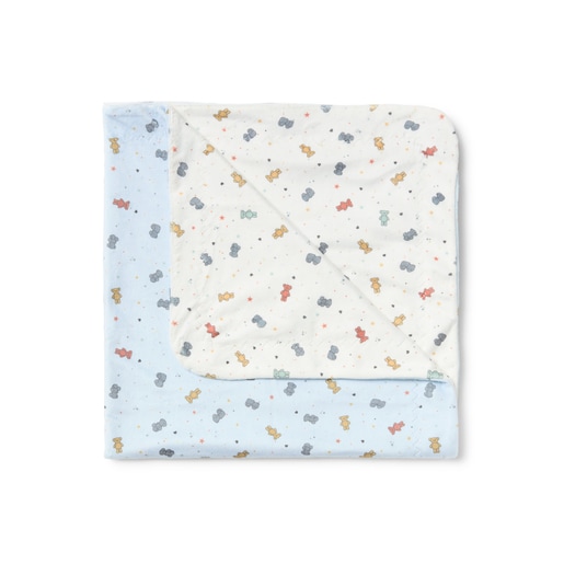 Fleece baby blanket in Charms sky blue