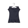 Baby girls hooded dress in Classic navy blue