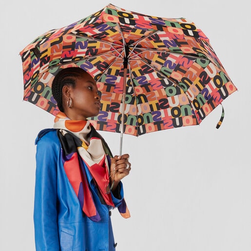 ブラックの折りたたみ傘 TOUS Mimic