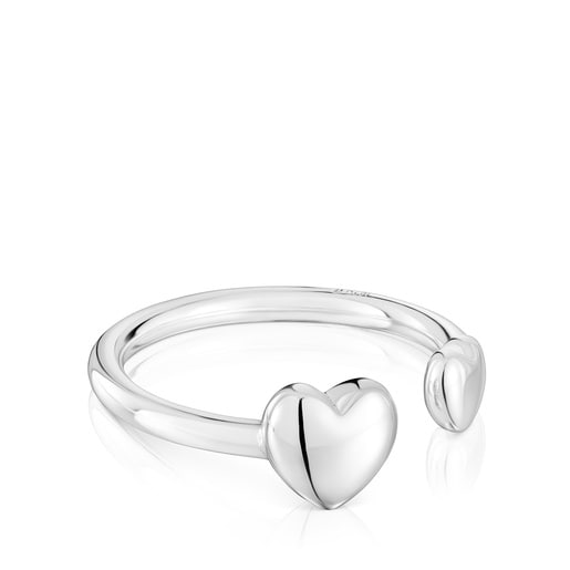 Small silver heart Open ring My Other Half | TOUS