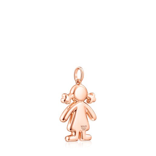 Rose Silver Vermeil Sweet Dolls girl Pendant