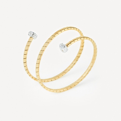Anillo espiral de oro con diamantes TOUS ATELIER
