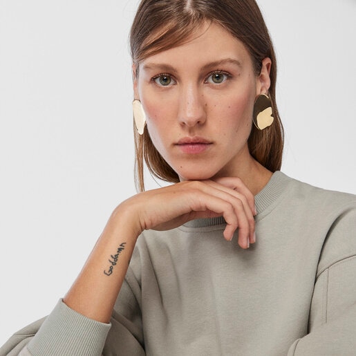 Silver Vermeil Nenufar petal Earrings