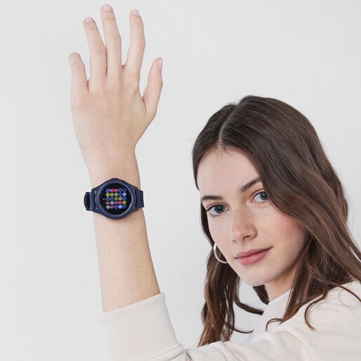 Montre Smarteen Connect Sport avec bracelet en silicone bleu