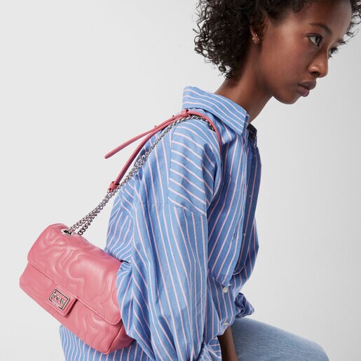 Small fuchsia Kaos Dream Crossbody bag with flap