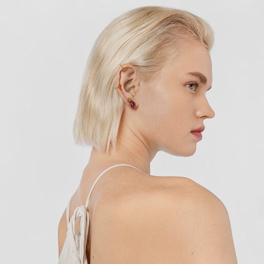 עגיל הליקס Virtual Garden מוורמיל כסף בשילוב אבני חן