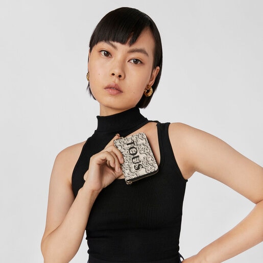 Monedero colgante beige TOUS Kaos Mini Evolution