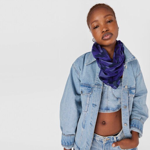 Lilac-colored modal Kaos Mini Evolution Foulard