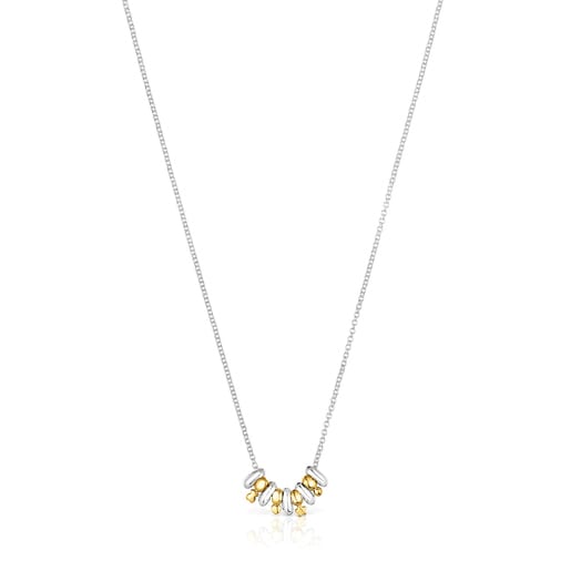 Silver and silver vermeil Virtual Garden Necklace with charms | TOUS