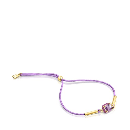 Kordelarmband TOUS Vibrant Colors mit Amethyst und Emaille