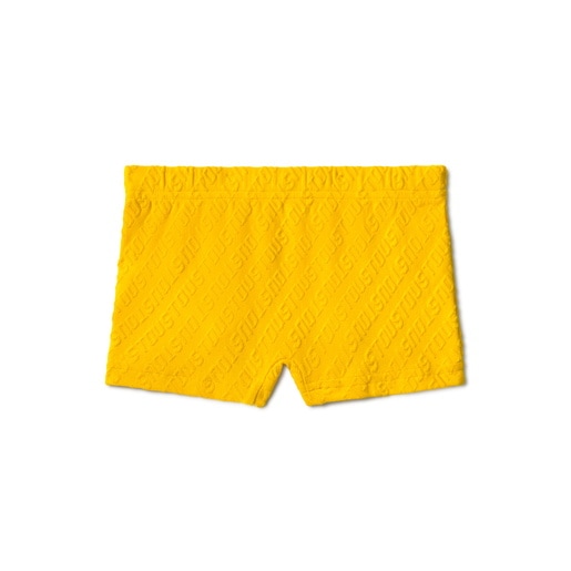 Bañador bóxer de niño Logo amarillo