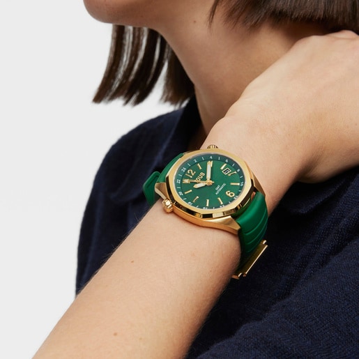 gmt automatic Watch with silicone strap