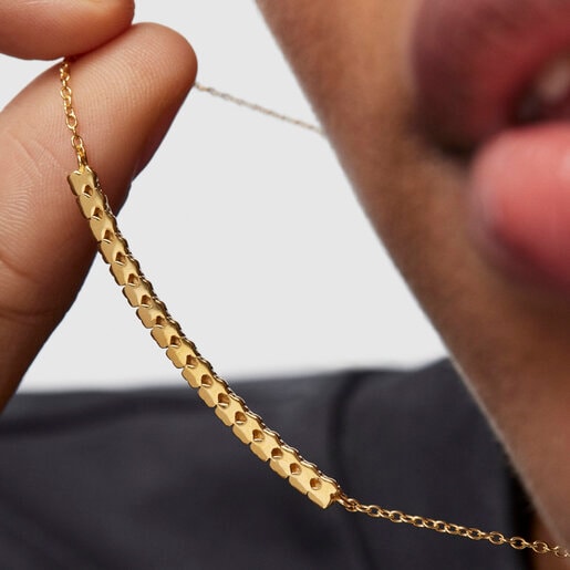 Колье Straight из вермеля с планкой