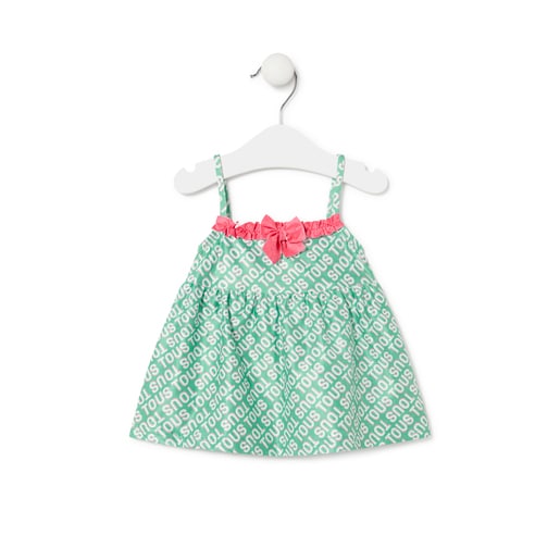 Vestido de alças de menina Logótipo bruma