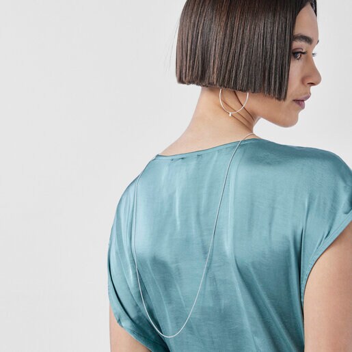 Длинная серебряная цепочка TOUS Chain 90 см.