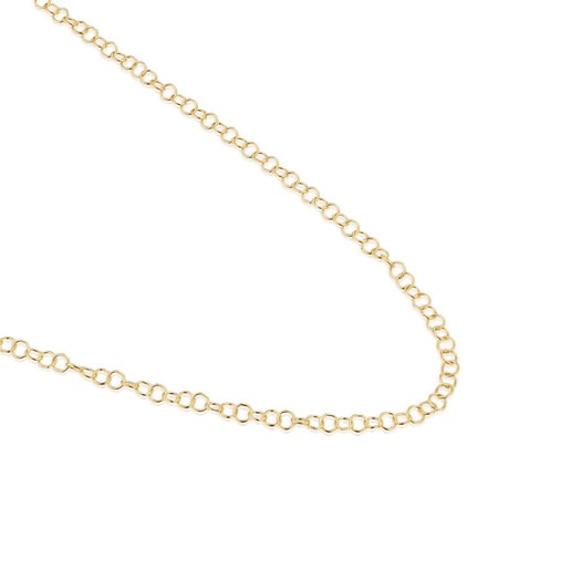 Krátký kroužkový Náhrdelník ze zlata o délce 50 cm TOUS Basics