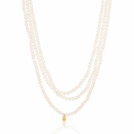 Vermeil Silver TOUS Pearls Necklace