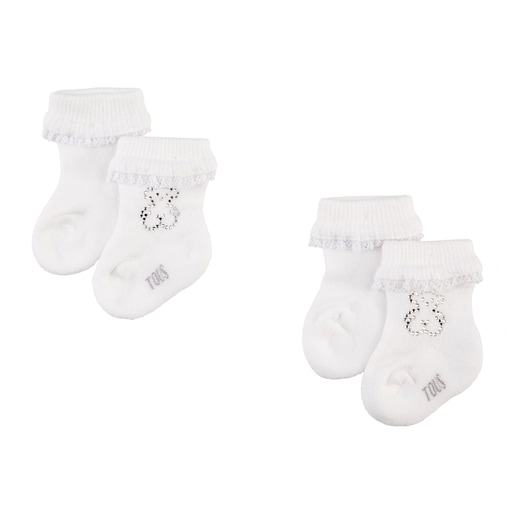 Sweet Socks set of ceremony socks in white