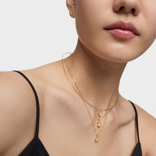 Gold Bear pendant with laboratory-grown diamond TOUS Lili
