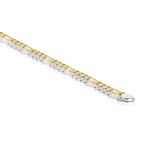 Two-tone TOUS Basics Bracelet with curb chain