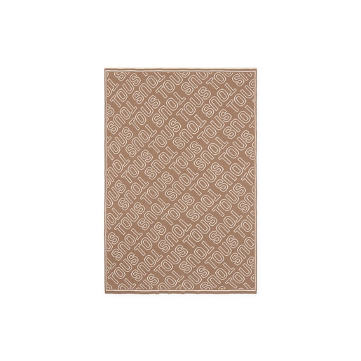 Reversible baby blanket in Nilo TOUS logo beige