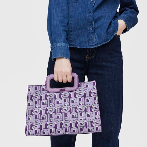 モーブカラーのミディアム Amaya ショッピングバッグ TOUS MANIFESTO