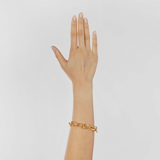 Silver vermeil Bent Bracelet