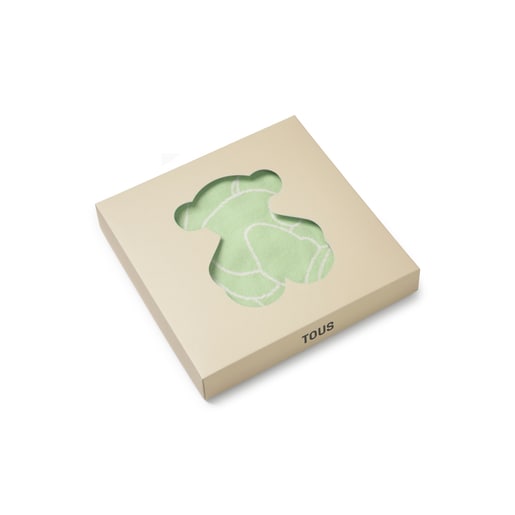 Reversible baby blanket in Nilo green