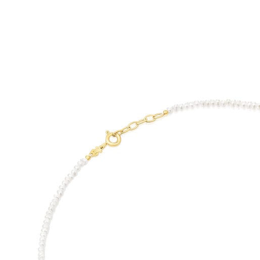 Silver vermeil Mom Necklace with cultured pearls TOUS Mama