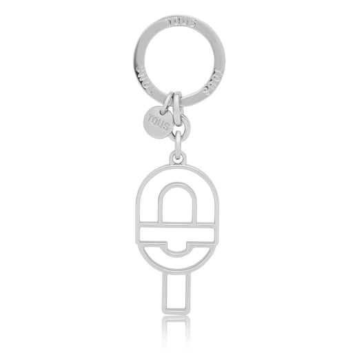 Key ring with silver-colored silhouette TOUS MANIFESTO