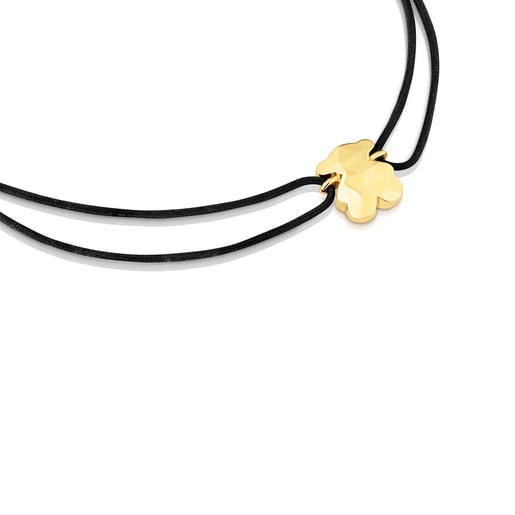 Pulsera bicolor de nylon motivo oso Icon Metal