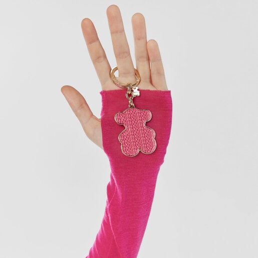 Fuchsia-colored TOUS Pix Bear Key ring