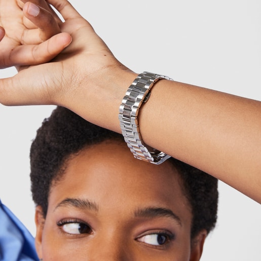 שעון Tender Time מפלדה עם מסגרת מסתובבת