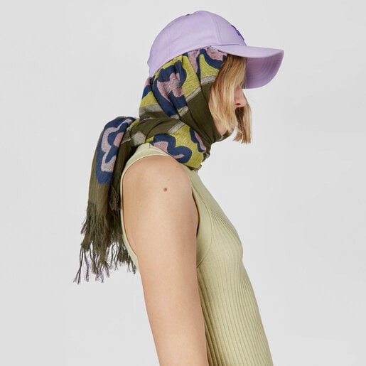 Foulard TOUS Tilsa en jacquard kaki