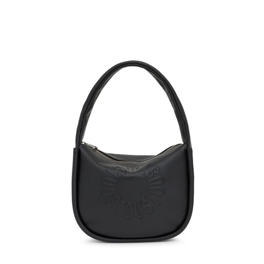 Small black leather Shoulder bag TOUS Miranda