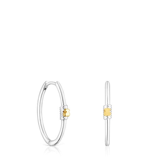 Silver and silver vermeil Lure Hoop earrings | TOUS