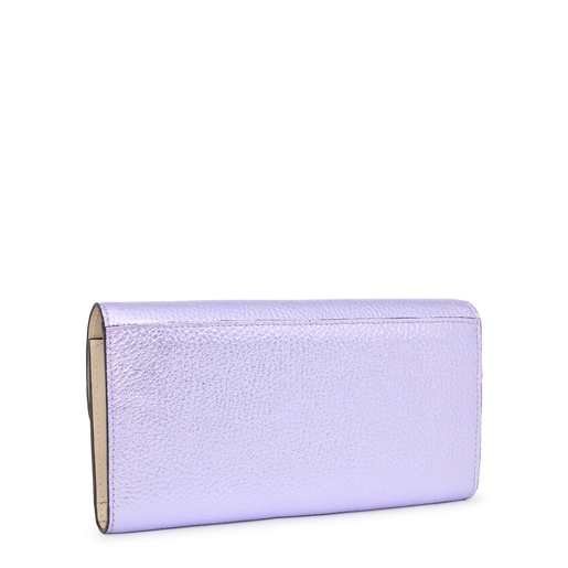 Lilac-colored leather TOUS Empire Wallet | TOUS
