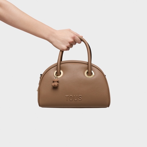 Medium earth-colored Bowling bag TOUS Poppy