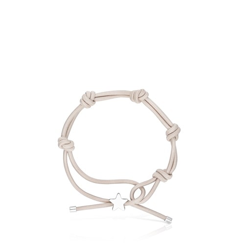 Gray elastic Bracelet and silver star Sweet Dolls