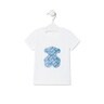 Beach t-shirt in Logo blue