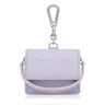 モーブカラーのクロスボディ・ミニバッグ型キーホルダー Audree