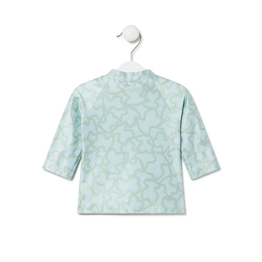 Long-sleeved beach t-shirt in Kaos green