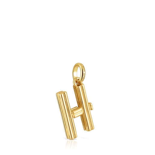 Medium 18kt gold plating over silver letter H Pendant TOUS Alphabet