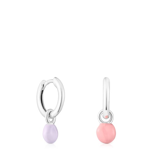 Pendientes de plata y esmalte de colores TOUS Joy Bits