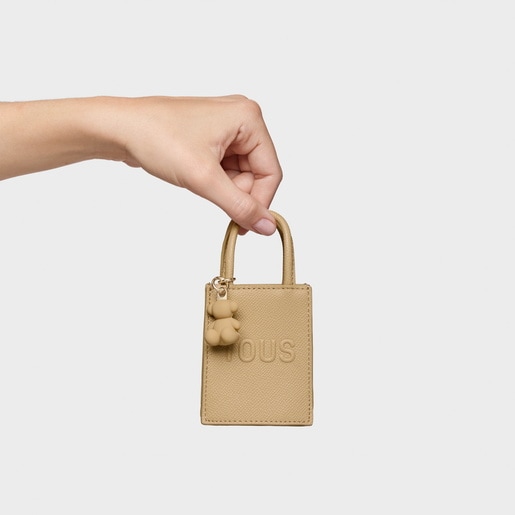 Sand-colored Pop minibag Key ring Audree