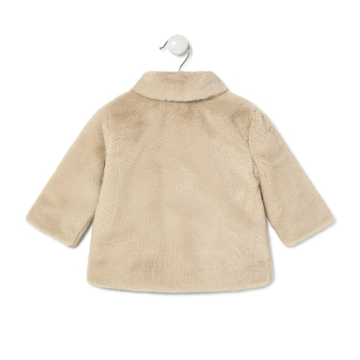 Girls coat in Garnet beige